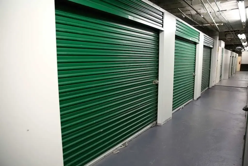 Large storage units at the Beverly self-storage facility.
