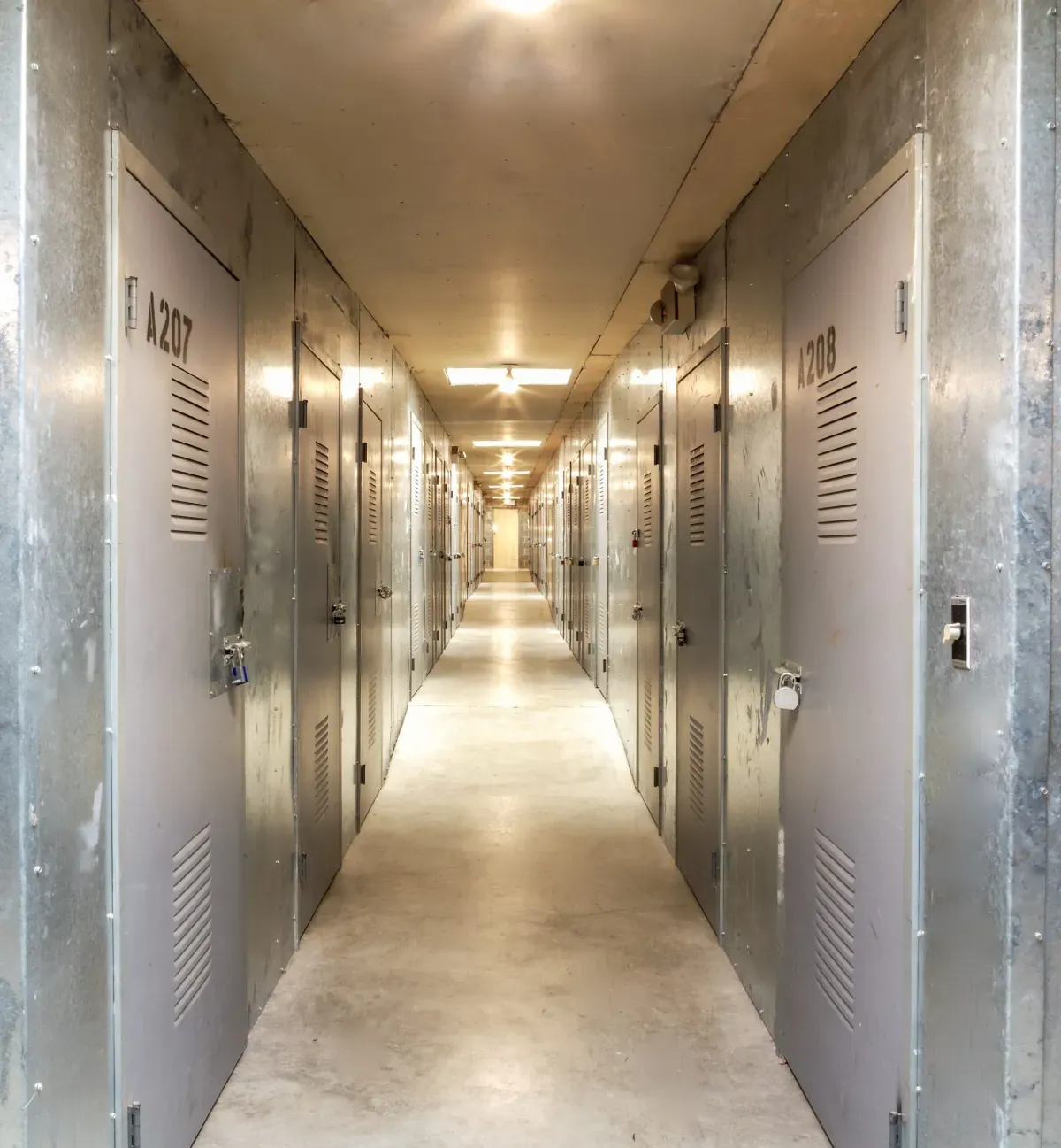 Interior hallway on the second floor of the Castle Mini facility