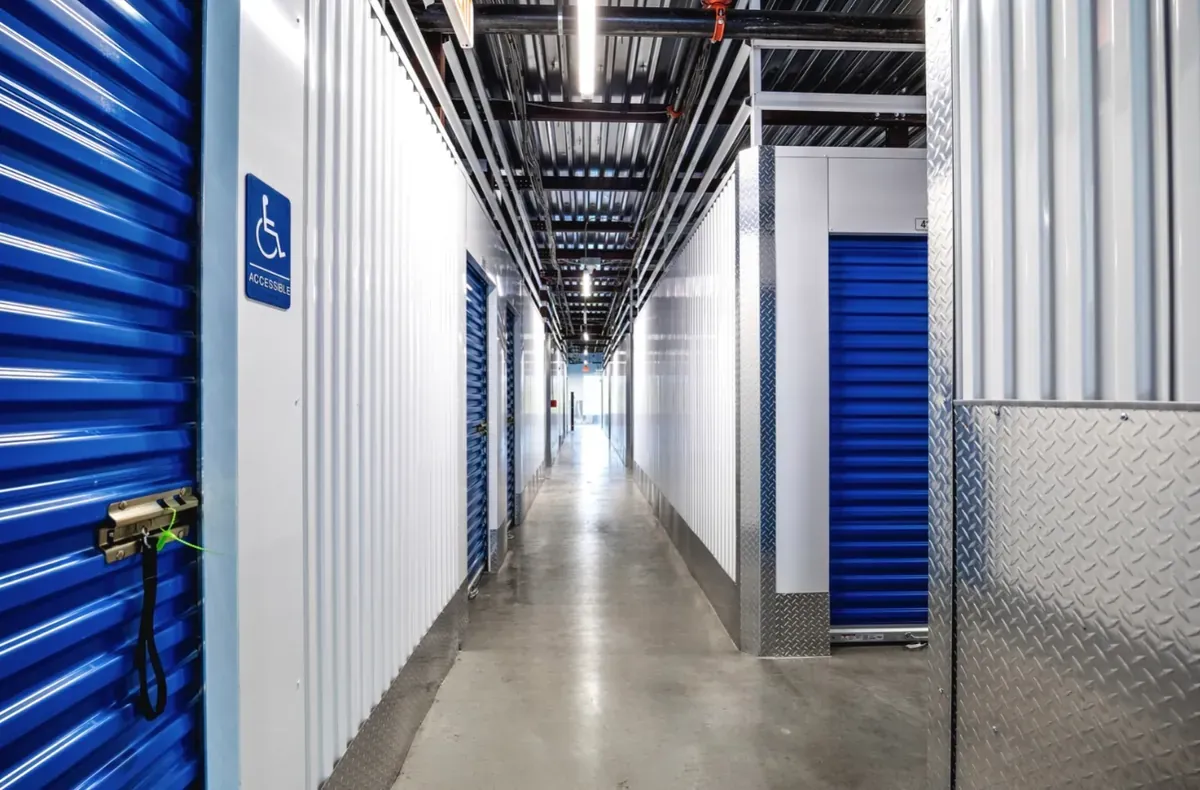 Interior view of a storage unit at the Tiverton facility.