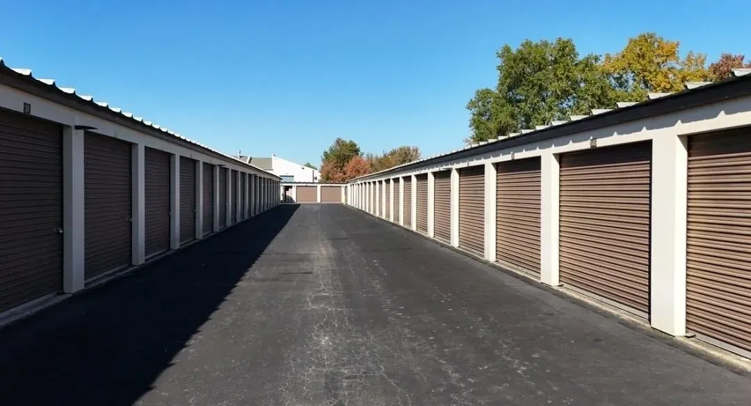 Drive-up storage units at the Marion Quimby location