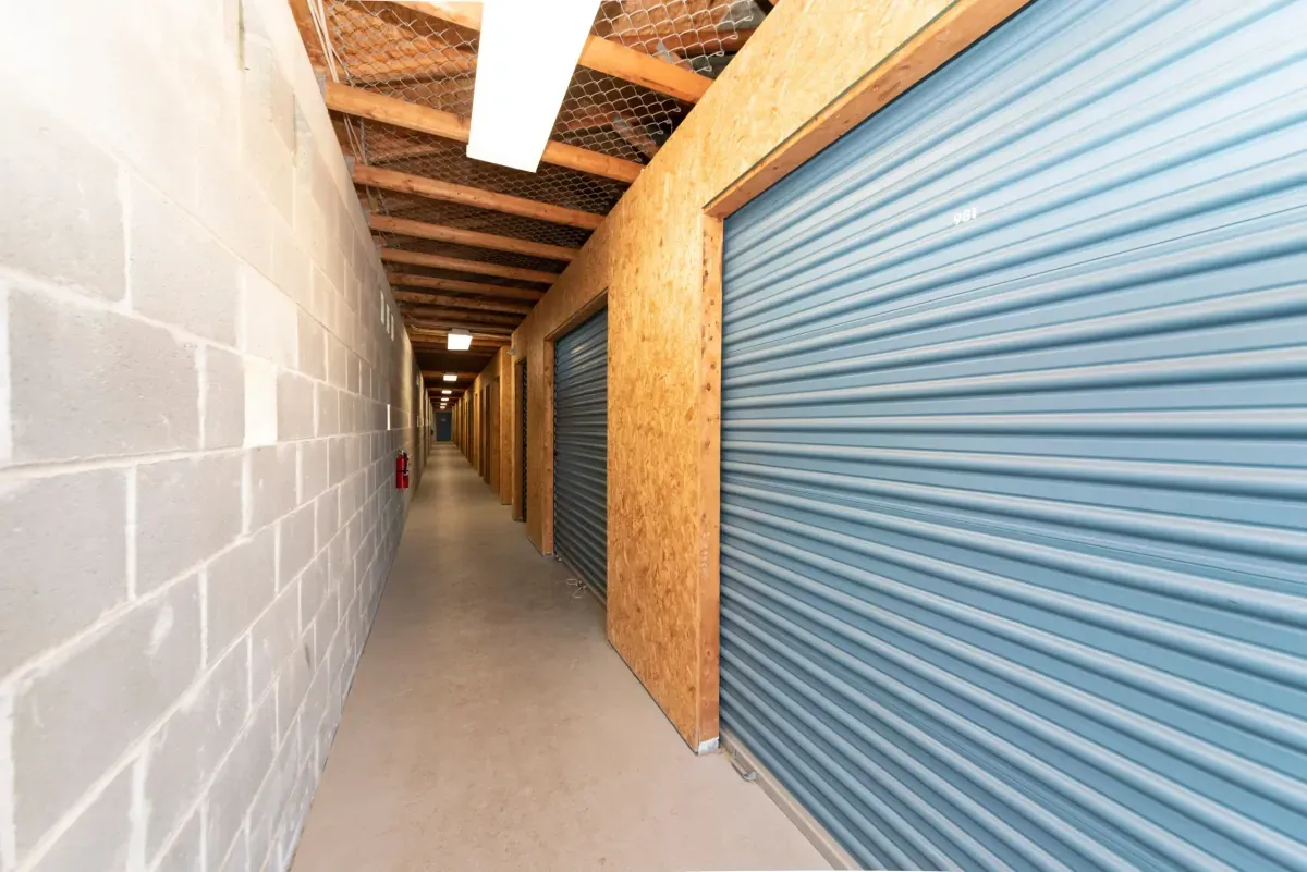 Interior view of a storage unit at the Thompson Creek facility.