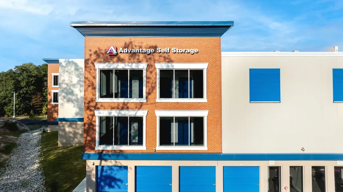 advantage self storage tiverton facility ariel photo