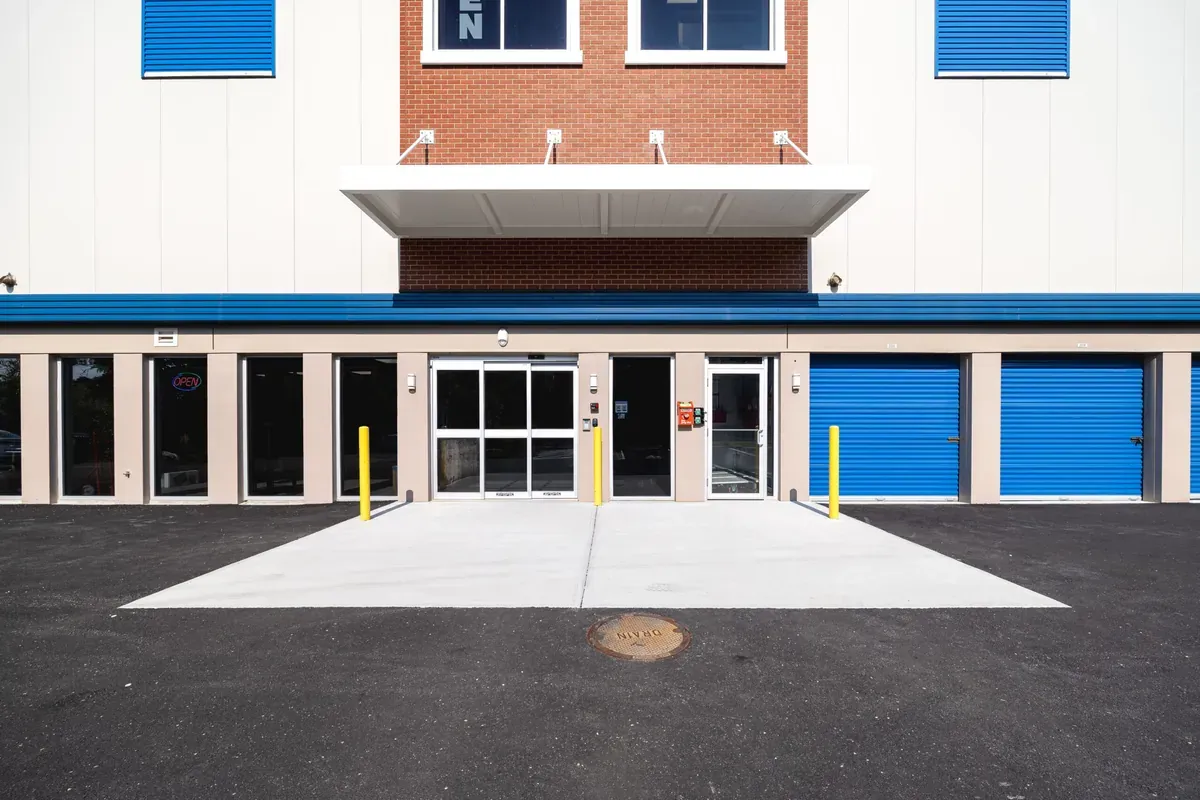 Loading area in front of the Tiverton facility.