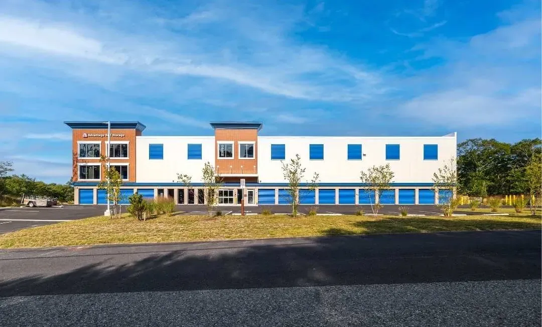 Front view of the main building at the Tiverton storage facility.