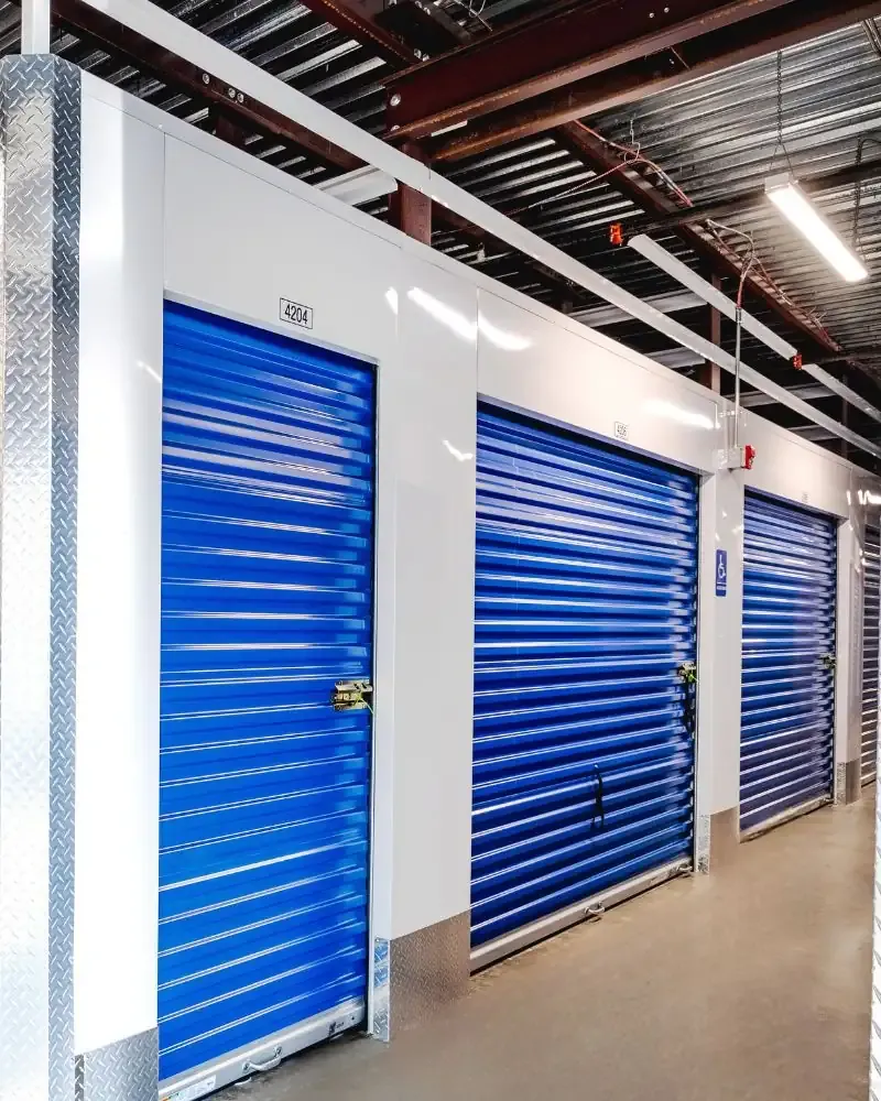 View of individual storage units at the Tiverton facility.